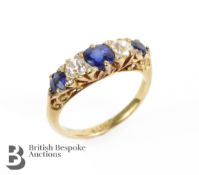 Antique 18ct Sapphire and Diamond Ring