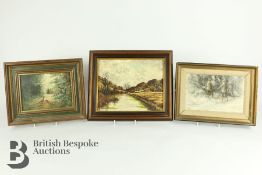Berrisford Hill (1930 - ) Oil on Canvas and Two Others