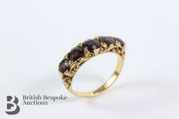 18ct Yellow Gold Garnet Ring