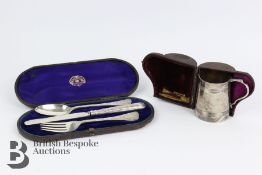 Victorian Silver Christening Set