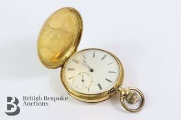 Fine 18ct Augustine Perret Swiss Full Hunter Pocket Watch