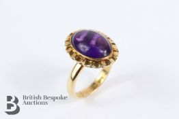 14ct Yellow Gold Amethyst Ring