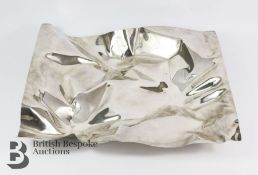 Extra Large Georg Jensen Panton 'Car Crash' Silver Tray