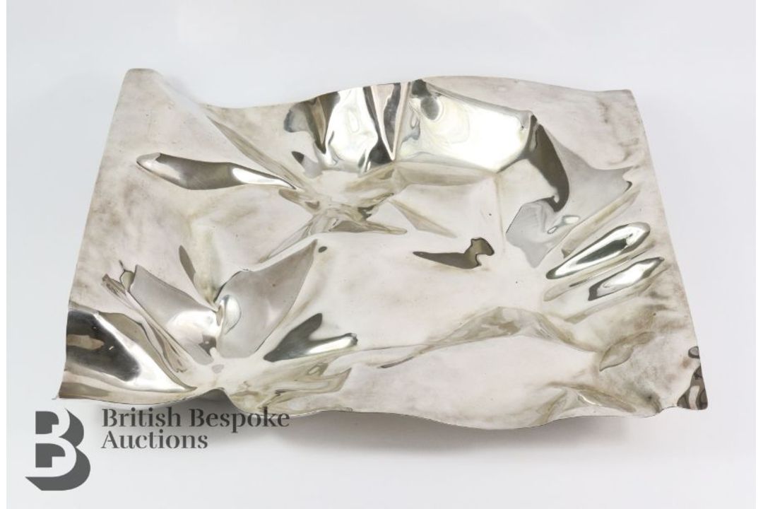 Extra Large Georg Jensen Panton 'Car Crash' Silver Tray - Image 1 of 10