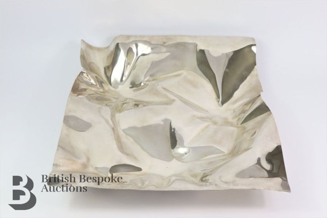Extra Large Georg Jensen Panton 'Car Crash' Silver Tray - Image 3 of 10