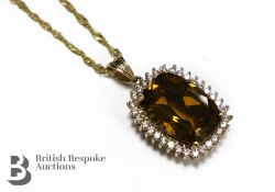 18ct Yellow Gold and Diamond Pendant
