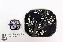 Black Enamel Brooch