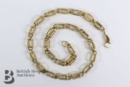 9ct Yellow Gold Box Chain Necklace