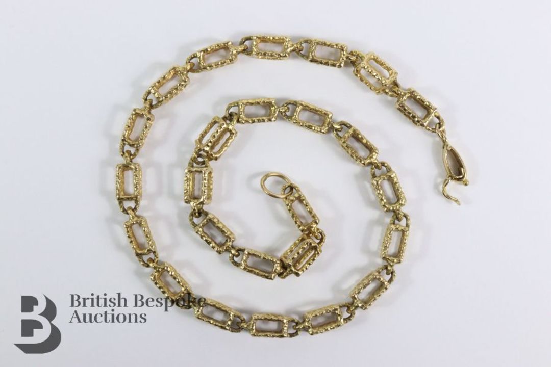 9ct Yellow Gold Box Chain Necklace - Image 1 of 4