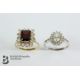 9ct White Gold CZ Rings - Image 2 of 2