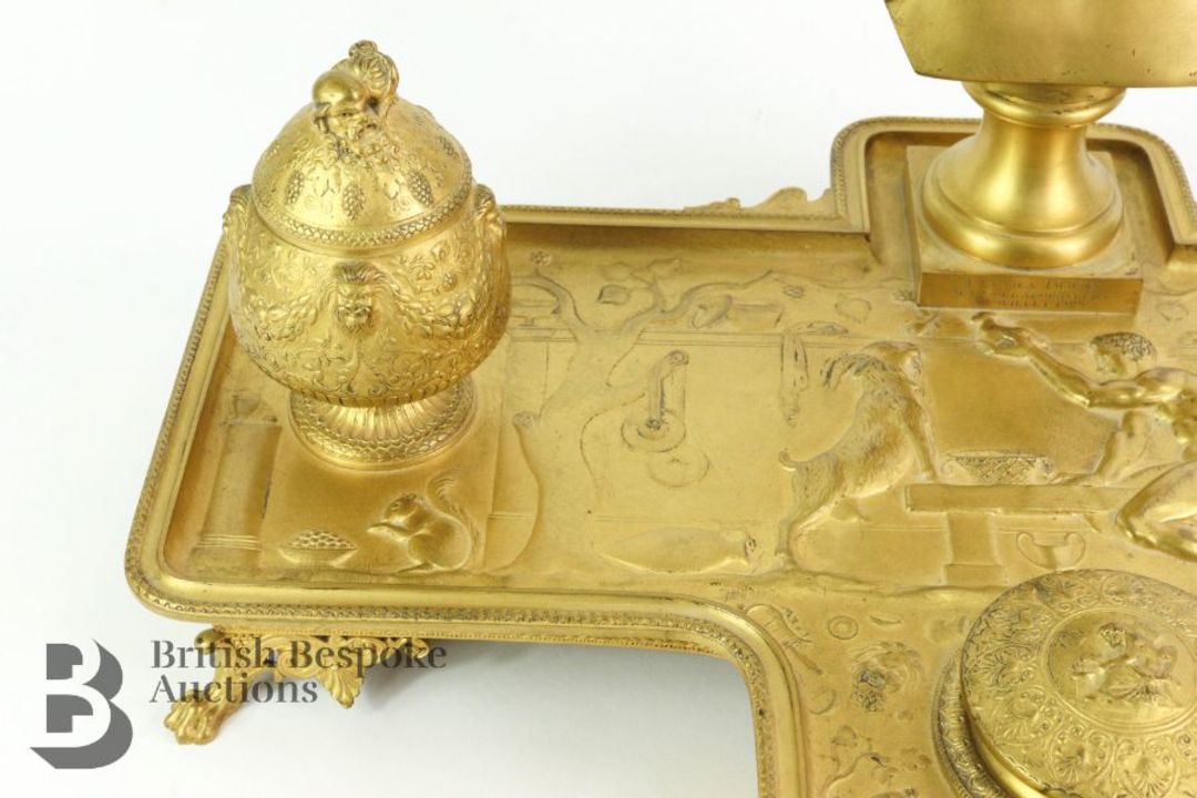 F. Barbedienne French Inkwell Stand - Image 11 of 13