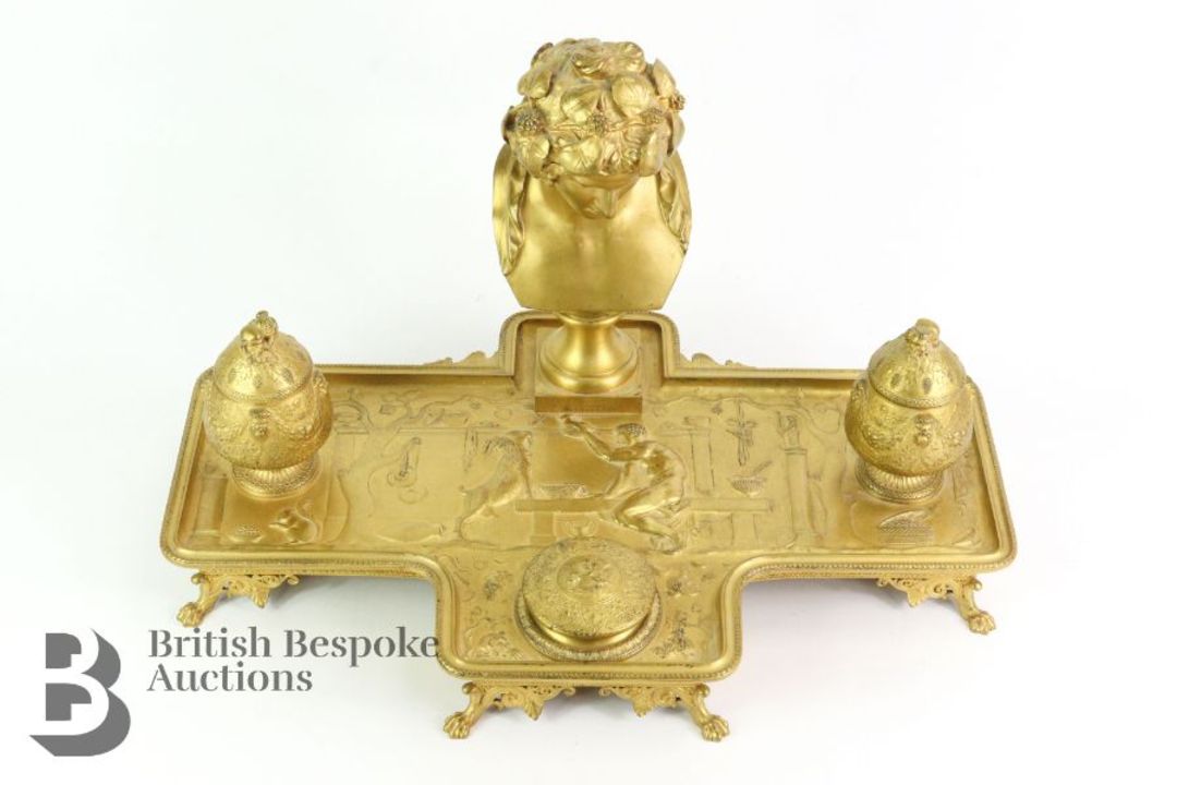 F. Barbedienne French Inkwell Stand - Image 9 of 13