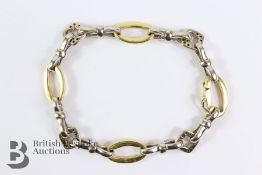18ct Yellow and White Gold Diamond Bracelet