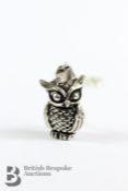 Silver Owl-Shaped Pendant