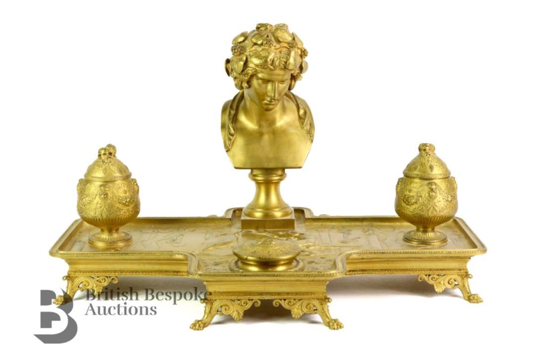 F. Barbedienne French Inkwell Stand - Image 1 of 13