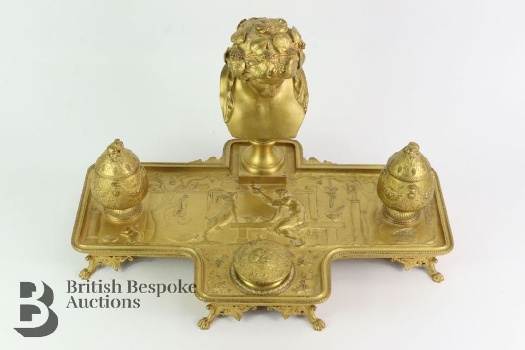 F. Barbedienne French Inkwell Stand - Image 4 of 13