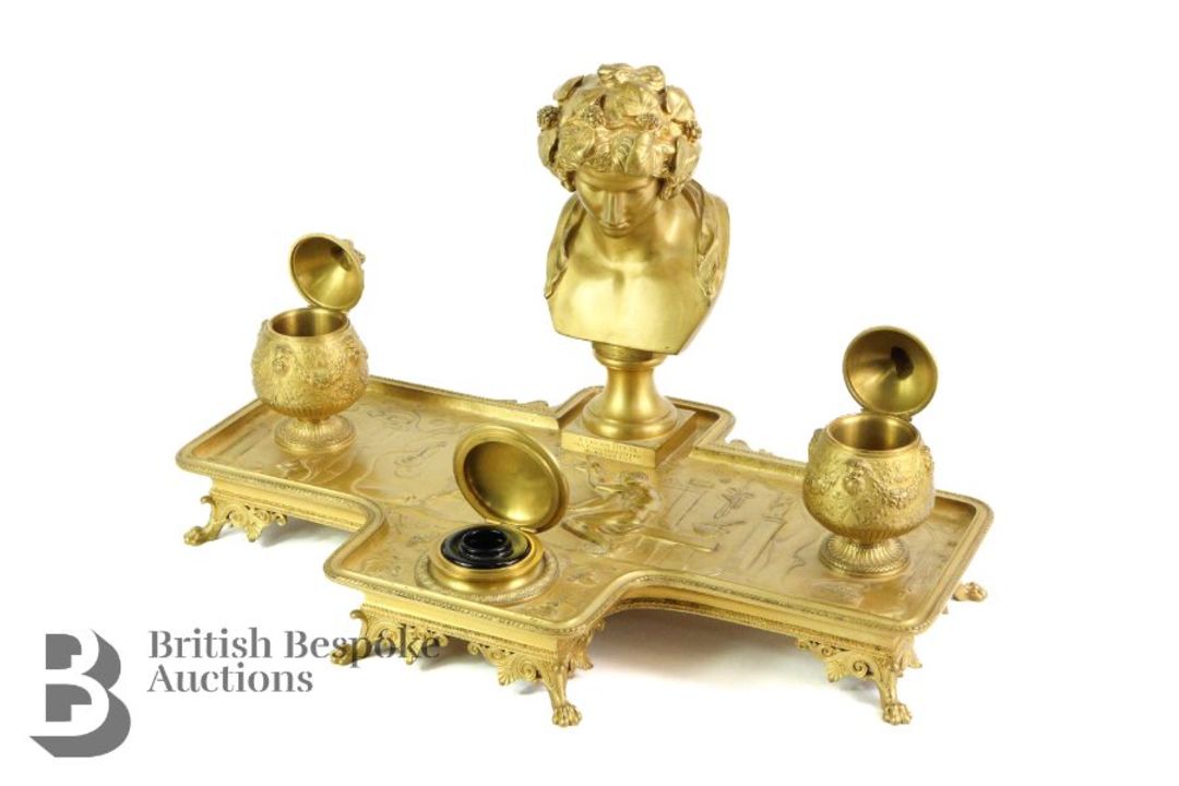 F. Barbedienne French Inkwell Stand - Image 8 of 13