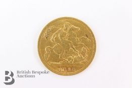 Victorian 1898 Half Sovereign