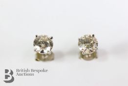 Pair of Diamond Solitaire Ear Studs