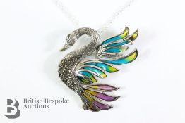 Silver Swan Pendant