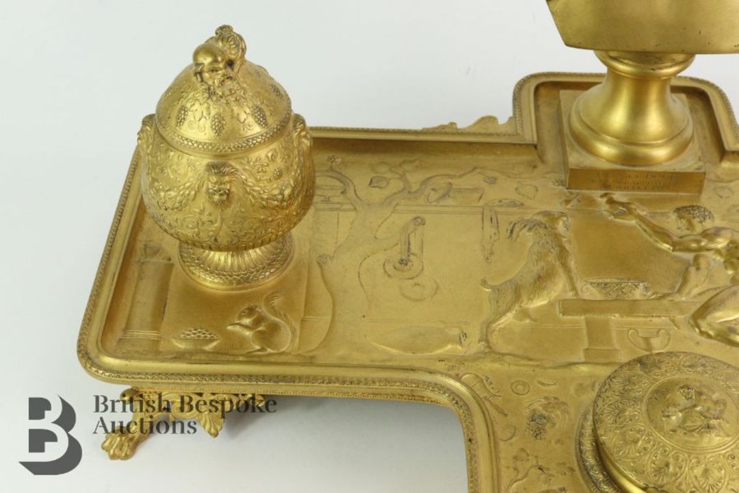 F. Barbedienne French Inkwell Stand - Image 6 of 13