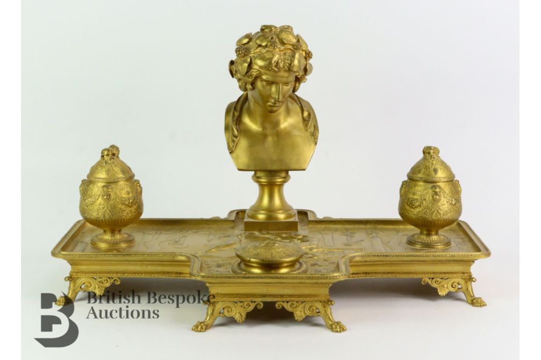 F. Barbedienne French Inkwell Stand - Image 2 of 13