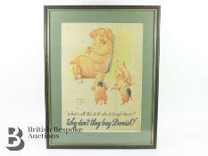 Clarence Lawson Wood Danish Bacon Poster