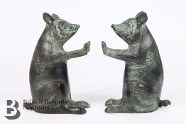 Cast Metal Book Ends