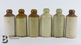 Six Stoneware Ale/Stout Bottles