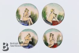 Enamel Painted Circular Plaques