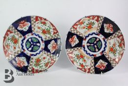 Pair of Japanese Imari Chargers