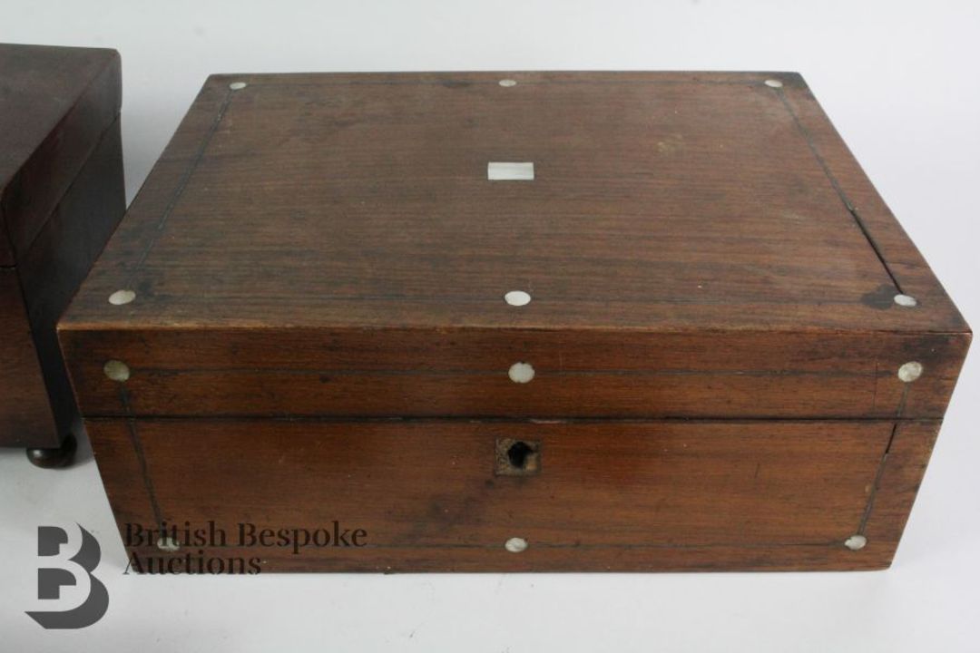 Mahogany Double Tea Caddy - Image 4 of 8