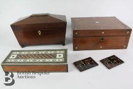 Mahogany Double Tea Caddy