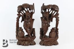Pair of Wood Carvings