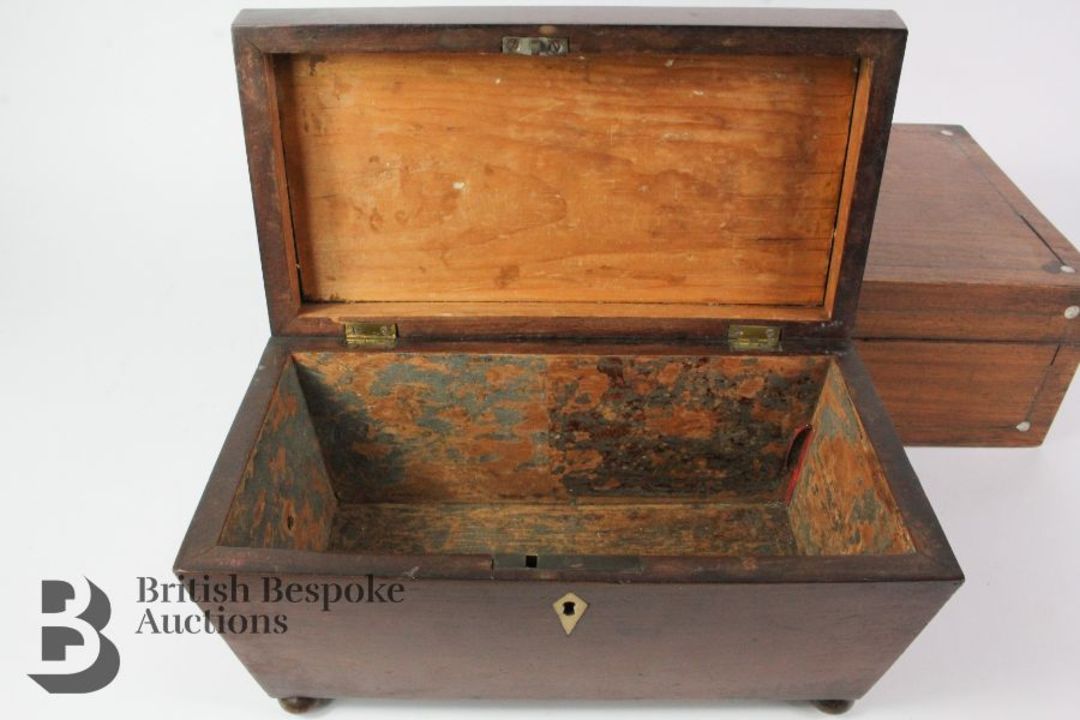 Mahogany Double Tea Caddy - Image 8 of 8
