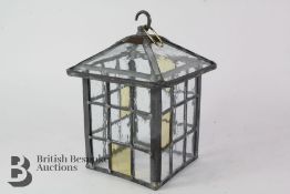 Lead Lined Glass Lantern