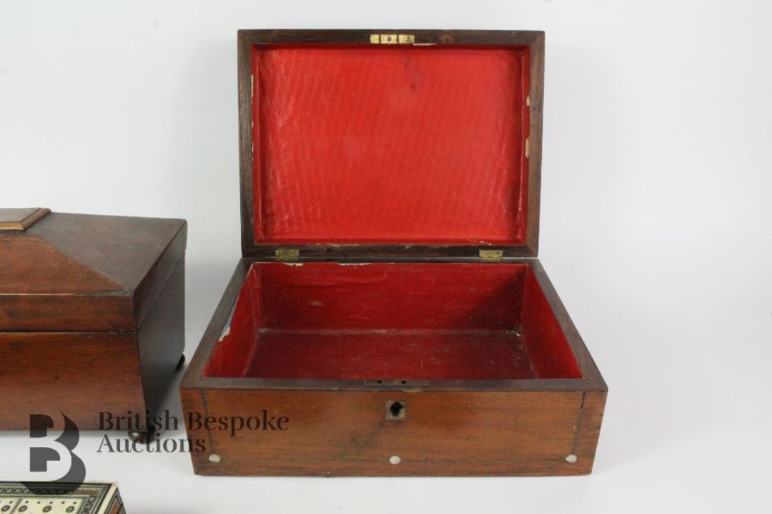 Mahogany Double Tea Caddy - Image 6 of 8