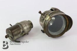 Joseph Lucas No 31 Lamp Carbide Generator and Miller Motorbike Lamp