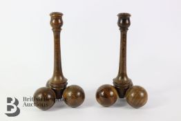 Pair of Treen Candlesticks