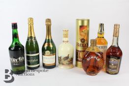 Eight Bottles of Spirits and Champagne