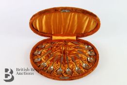 Boxed Set of Silver Coffee Spoons