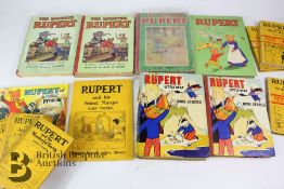 Three Boxes of Rupert Books from 1939 Onwards