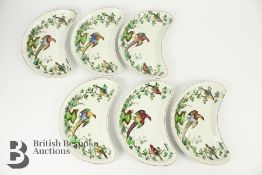 Six Copeland Spode 'Black Bird' Side Plates
