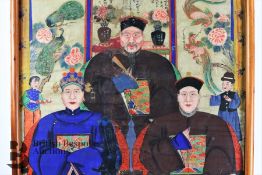 19th Century Chinese Ancestor Scroll Painting