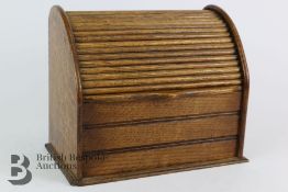 Edwardian Oak Stationary Cabinet