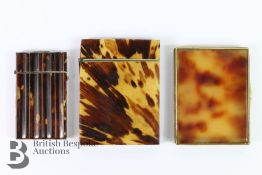 Three tortoise Shell Card Cases