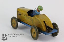 Tri-ang Tin Plate Clockwork Racing Car