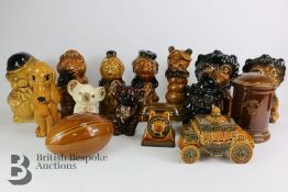 Collection of Brown-Glazed Money Boxes