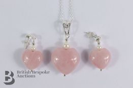 Rose Quartz Pendant and Necklace