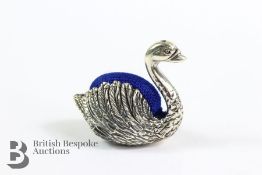 Silver Swan Pin Cushion